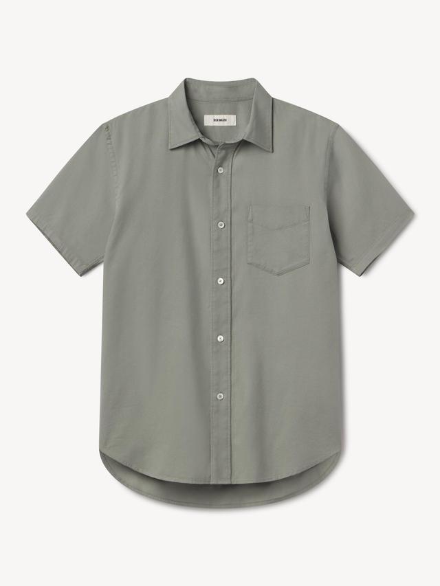 Grey Sea Draped Twill S/S One Pocket Shirt Product Image