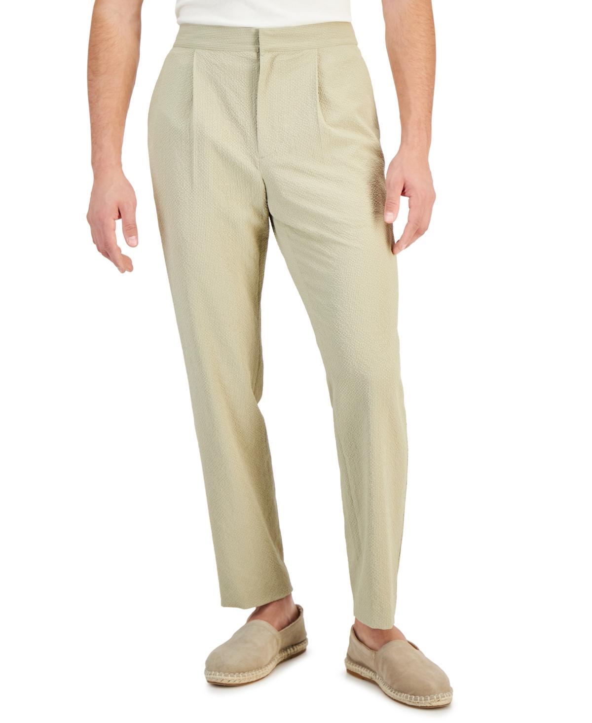 Alfani Mens Classic-Fit Textured Seersucker Suit Pants, Created for Macys Product Image