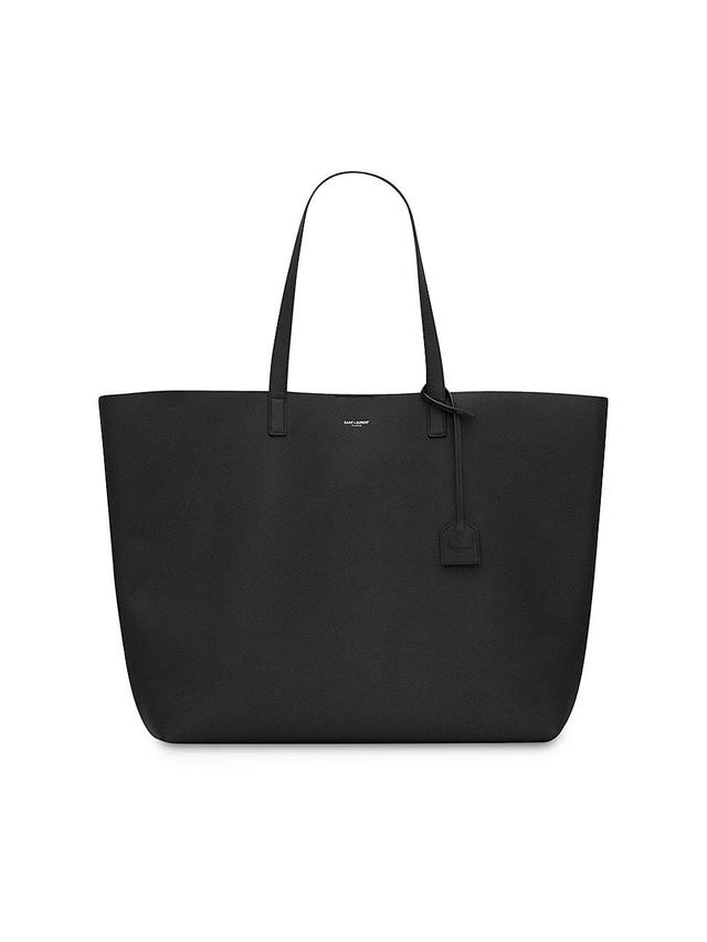 Mens Bold East West Shopping Bag in Grained Leather Product Image