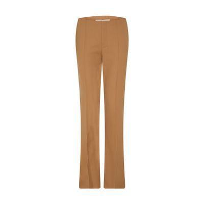 Tailored Wool Pants With Asymmetrical Ankles In Brown Product Image