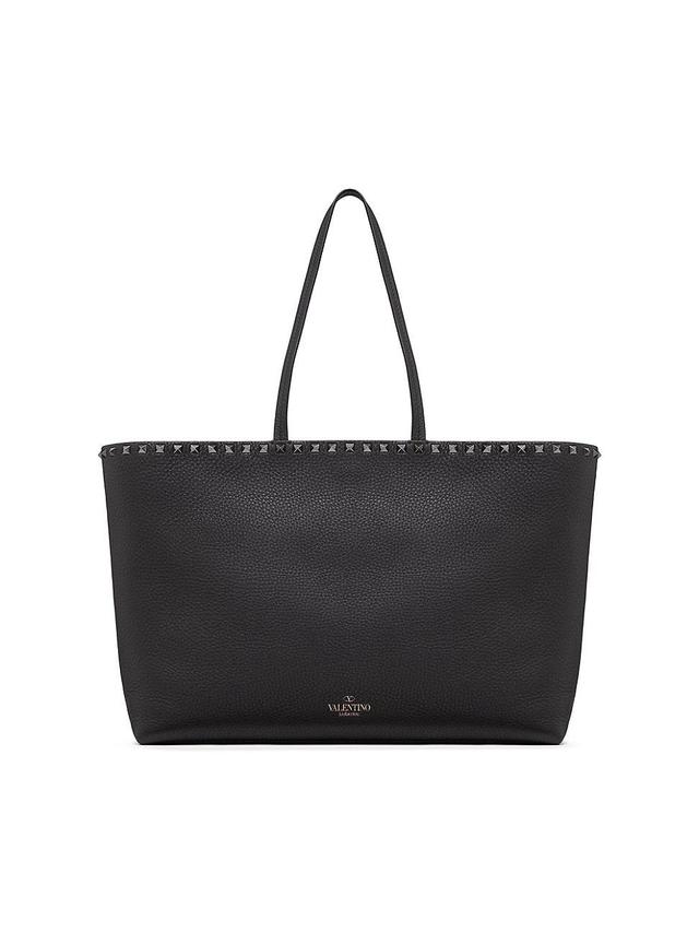 Womens Rockstud Grainy Calfskin Tote Bag Product Image