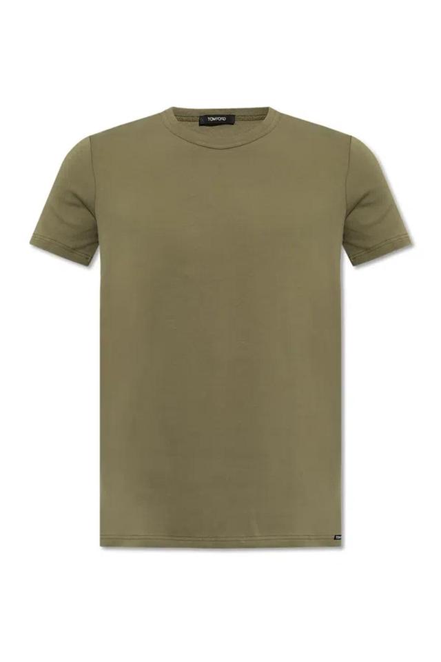 TOM FORD Logo-tag Jersey T-shirt In Green Product Image