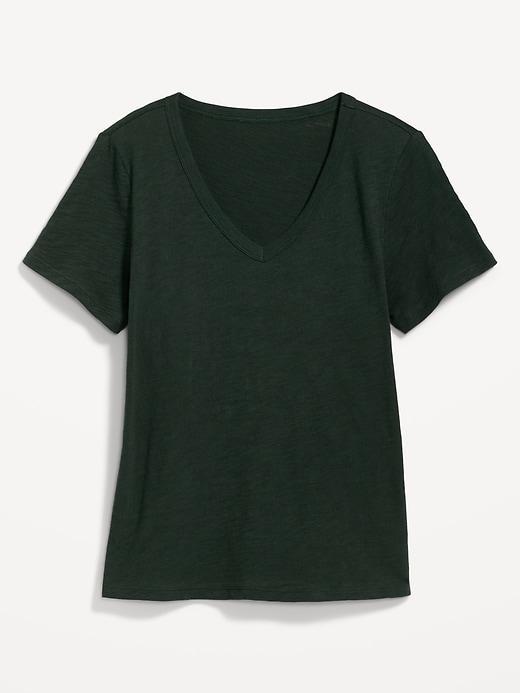 EveryWear V-Neck Slub-Knit T-Shirt for Women Product Image