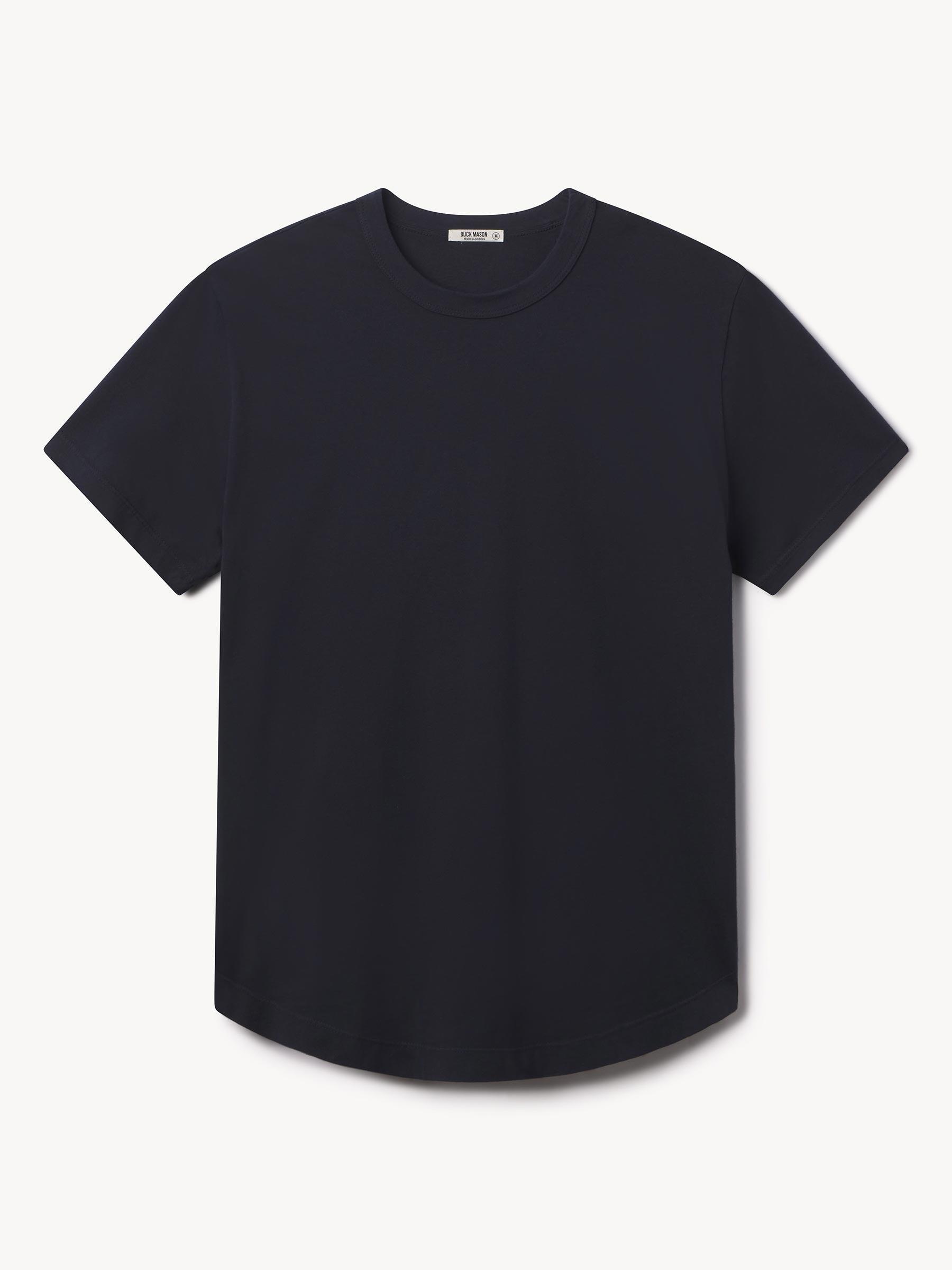 Dress Navy Pima Curved Hem Tee Product Image