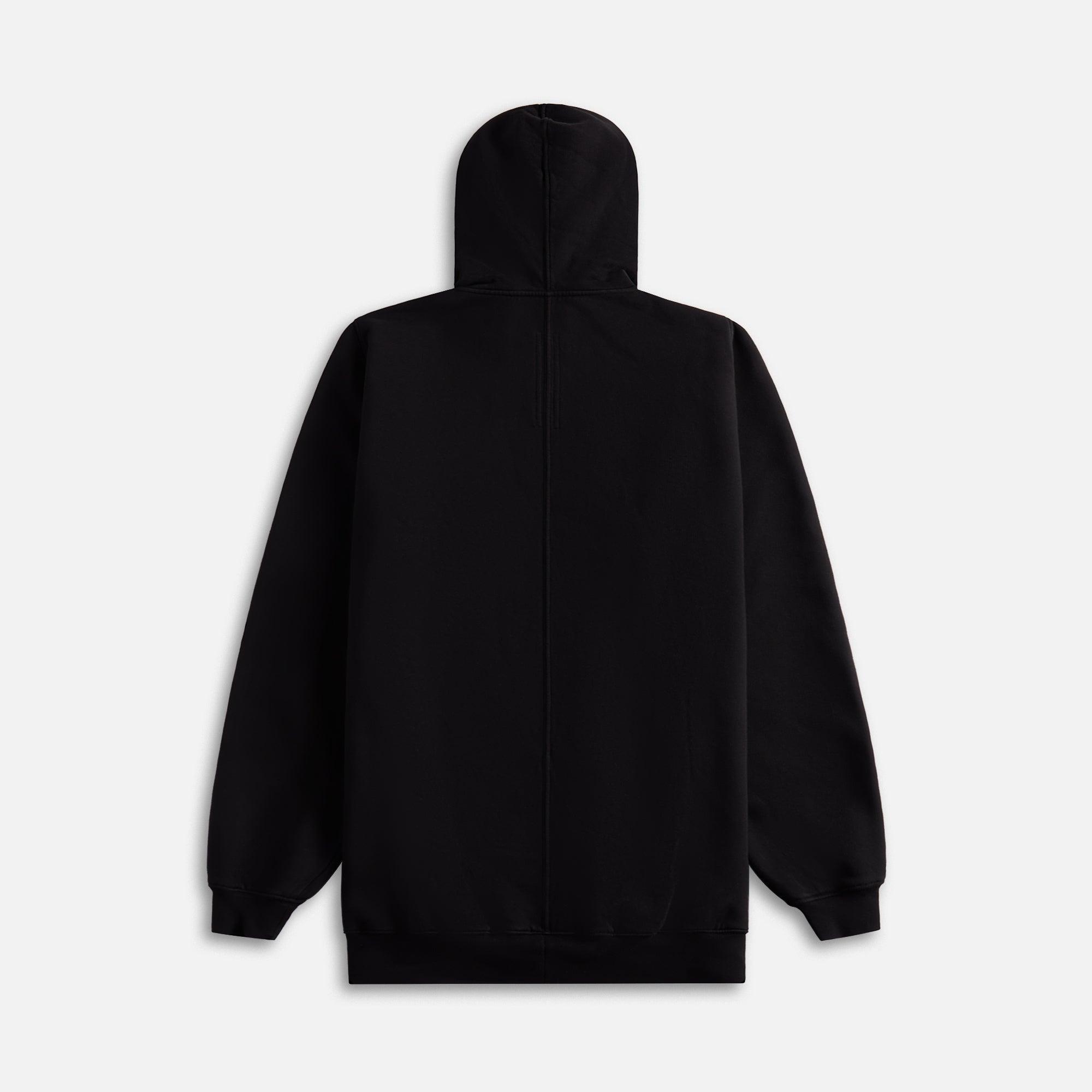 Rick Owens Felpa Hoodie - Black / Pearl Male Product Image