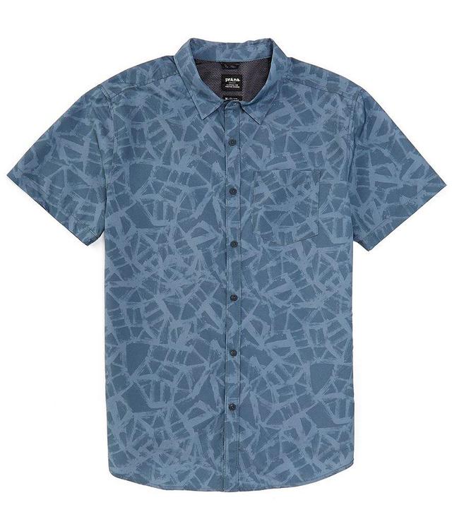 prAna Lost Sol Short Sleeve Cracked Earth Printed Woven Shirt Product Image