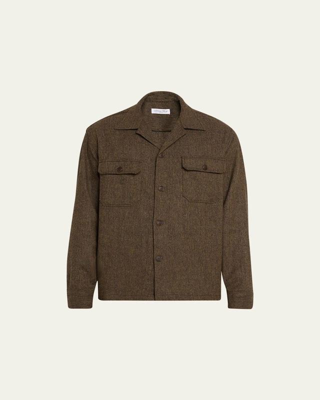 Mens Herringbone Shirt Jacket Product Image