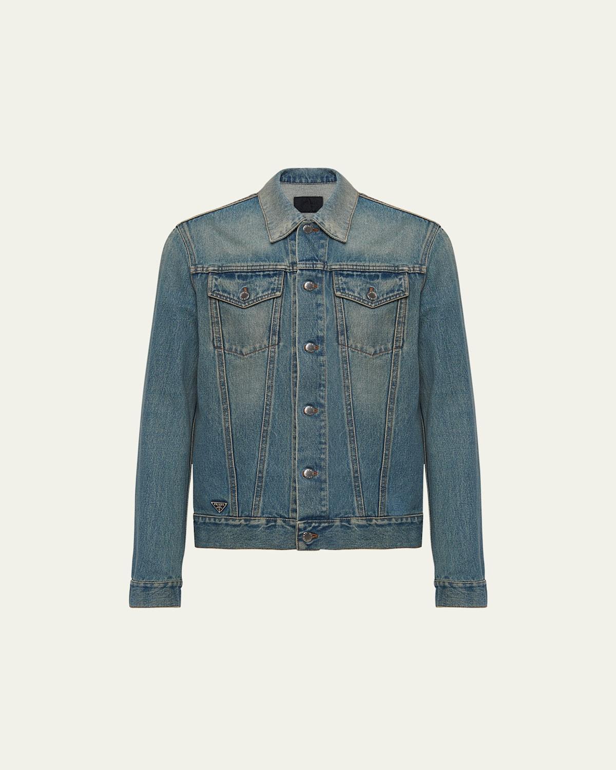 Mens Denim Trucker Jacket Product Image