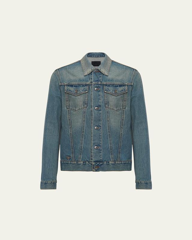 Mens Denim Trucker Jacket Product Image