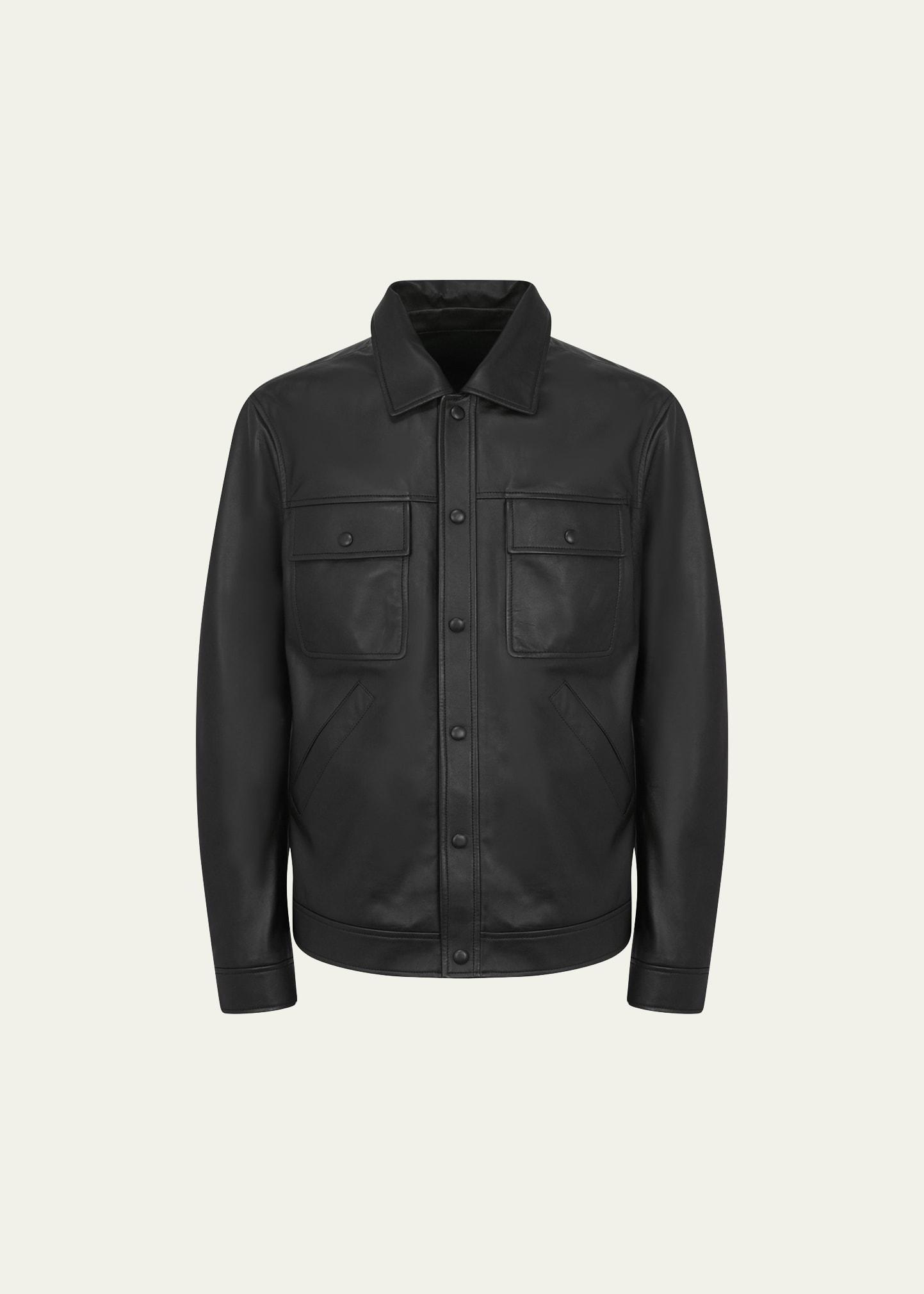 Mens Levy Oversized Napa Leather Jacket Product Image