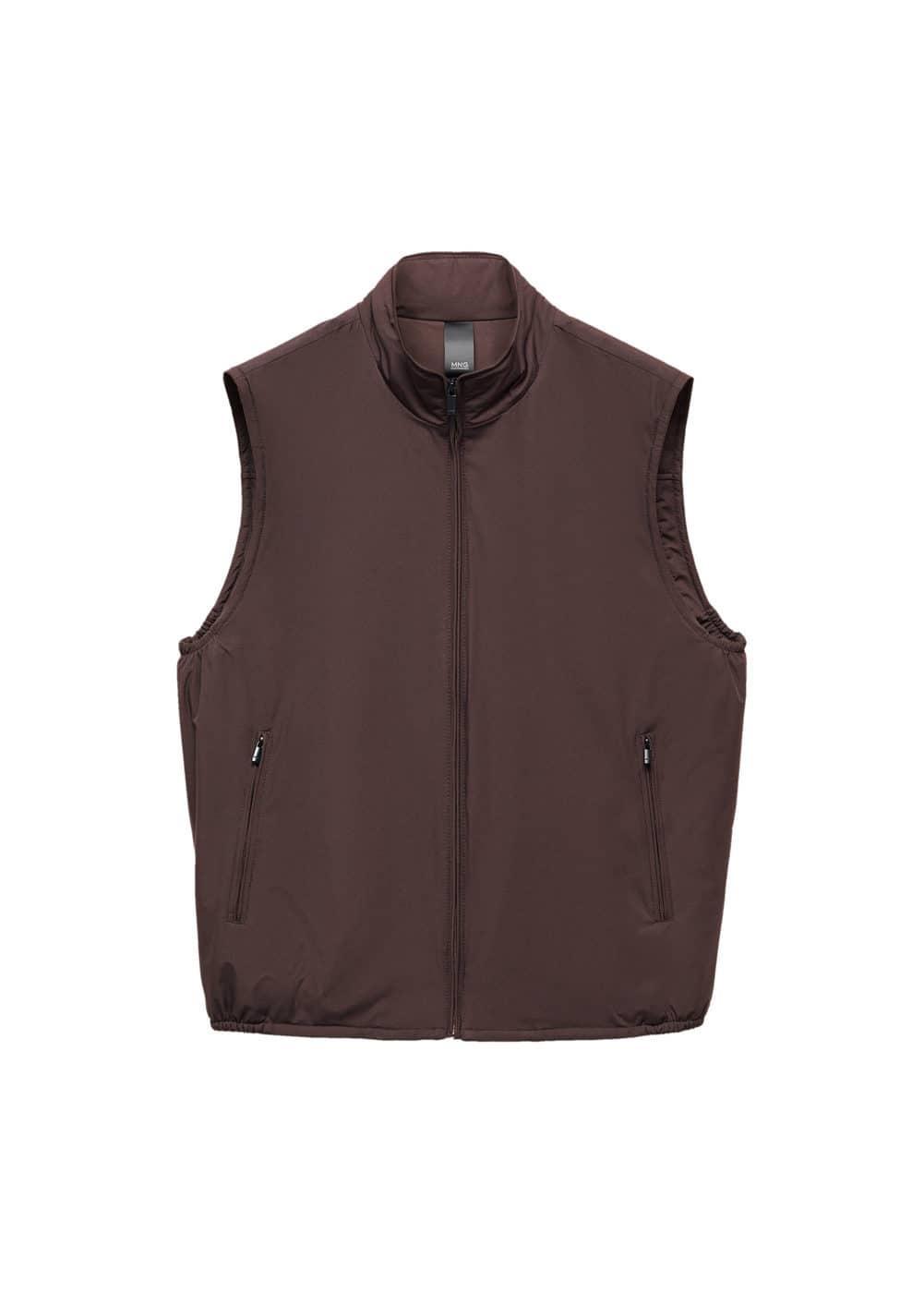 MANGO MAN - Lightweight quilted water-repellent quilted vest burgundyMen Product Image