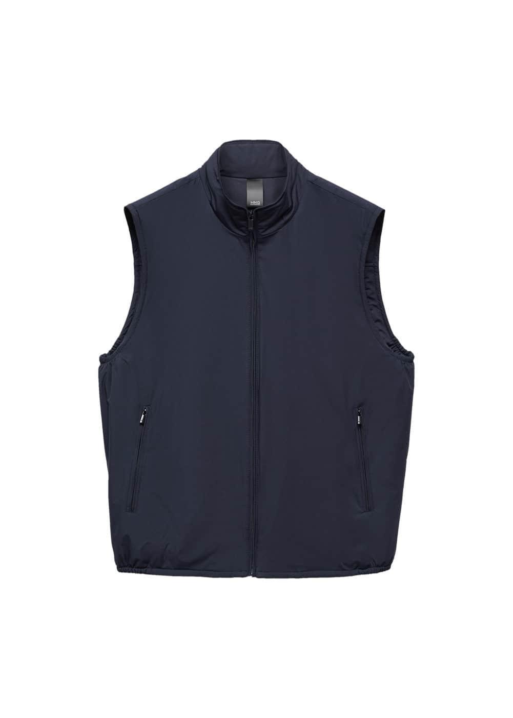 MANGO MAN - Lightweight quilted water-repellent quilted vest navyMen Product Image