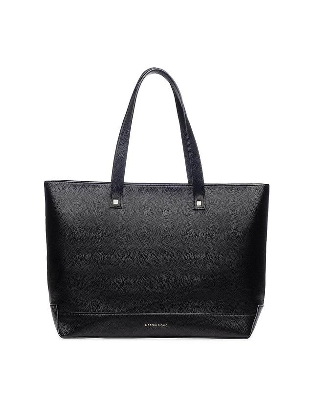 Womens The Grained Vegan Leather Tote Product Image