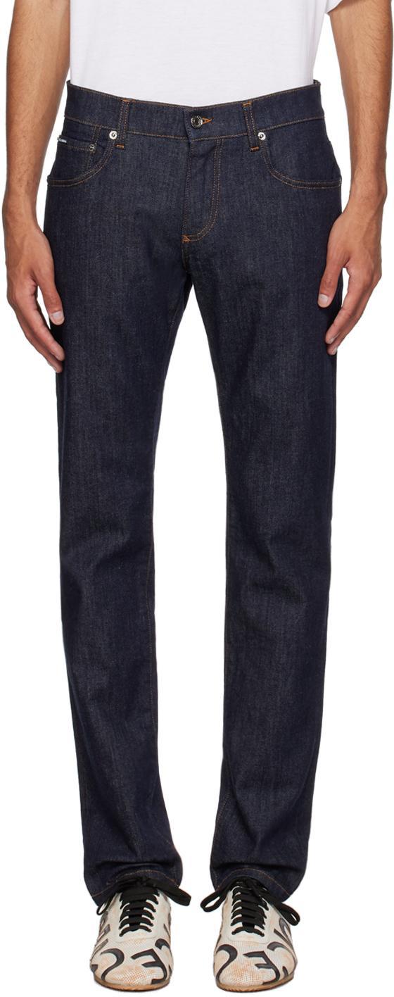 Navy Five-pocket Jeans In S9001 Variante Abbin Product Image