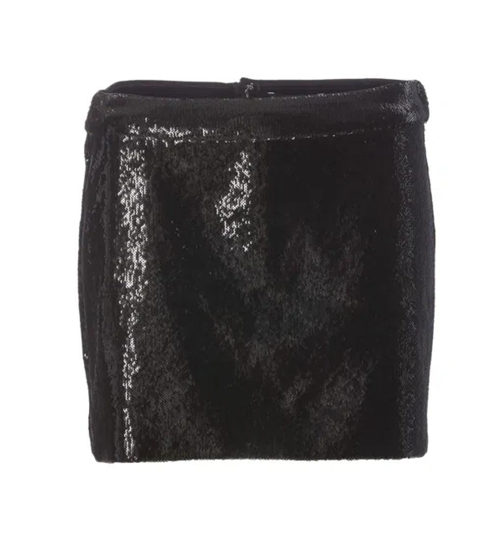 DOLCE & GABBANA Mini Sequins Skirt In Black product image