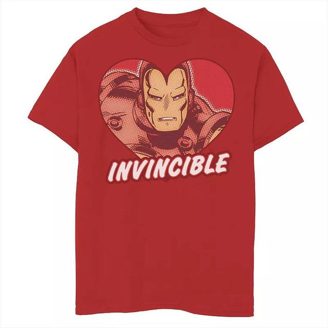 Boys 8-20 Marvel Iron Man Invincible Heart Valentines Tee, Boys Product Image