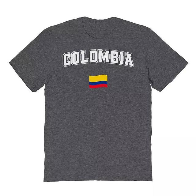 Mens Colombia Flag Graphic Tee Dark Grey Product Image