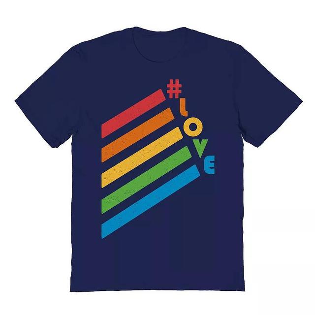 Mens COLAB89 by Threadless LOVE Pride Graphic Tee Blue Product Image