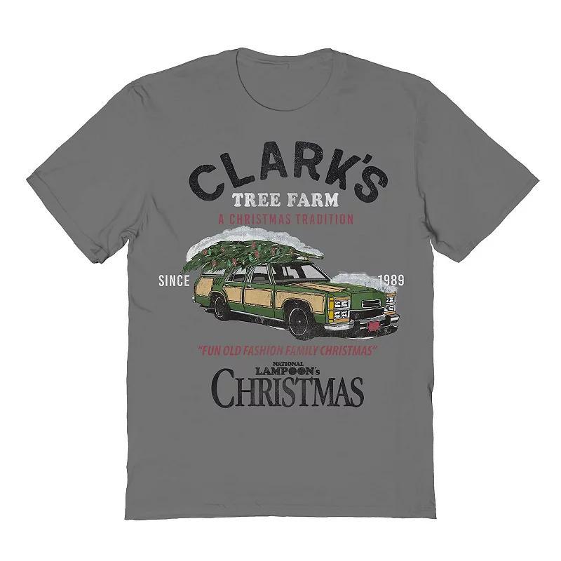 Mens Tree Farm National Lampoons Christmas Vacation Graphic Tee Grey Product Image