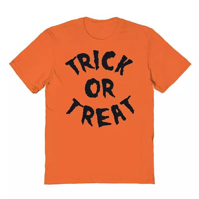 Mens Trick or Treat Letters Halloween Graphic Tee Product Image