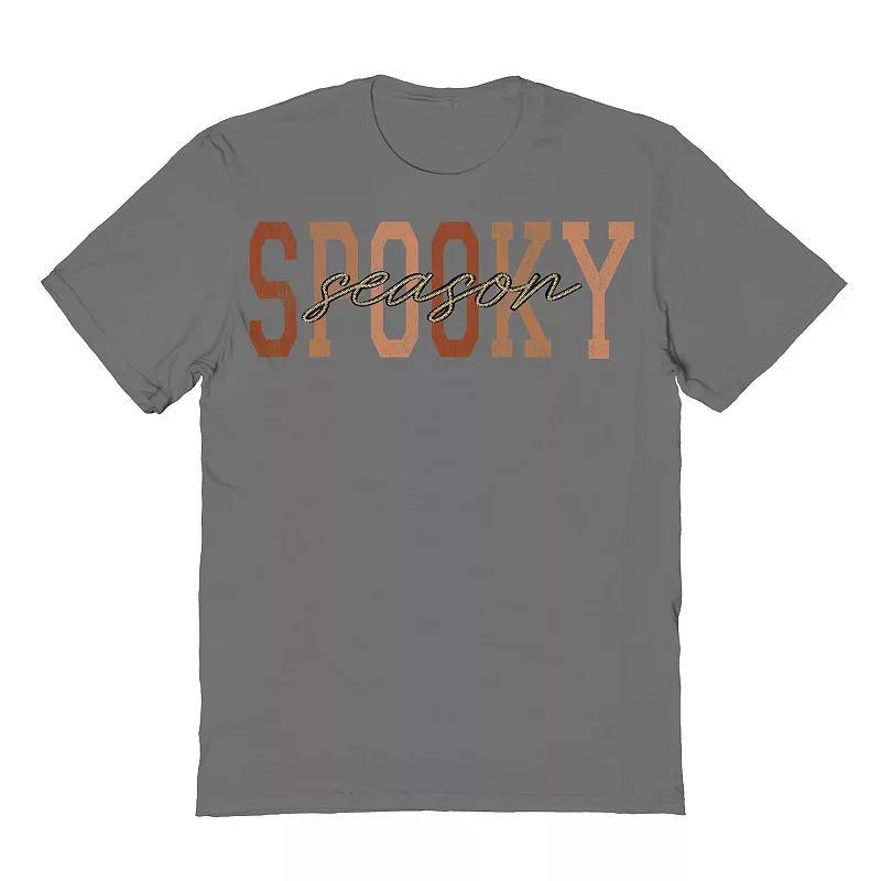 Mens Spooky Season Halloween Graphic Tee Grey Product Image