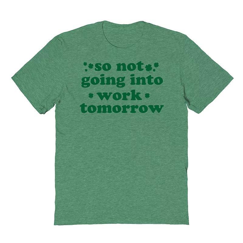 Mens St Patricks Day No Work Graphic Tee Product Image