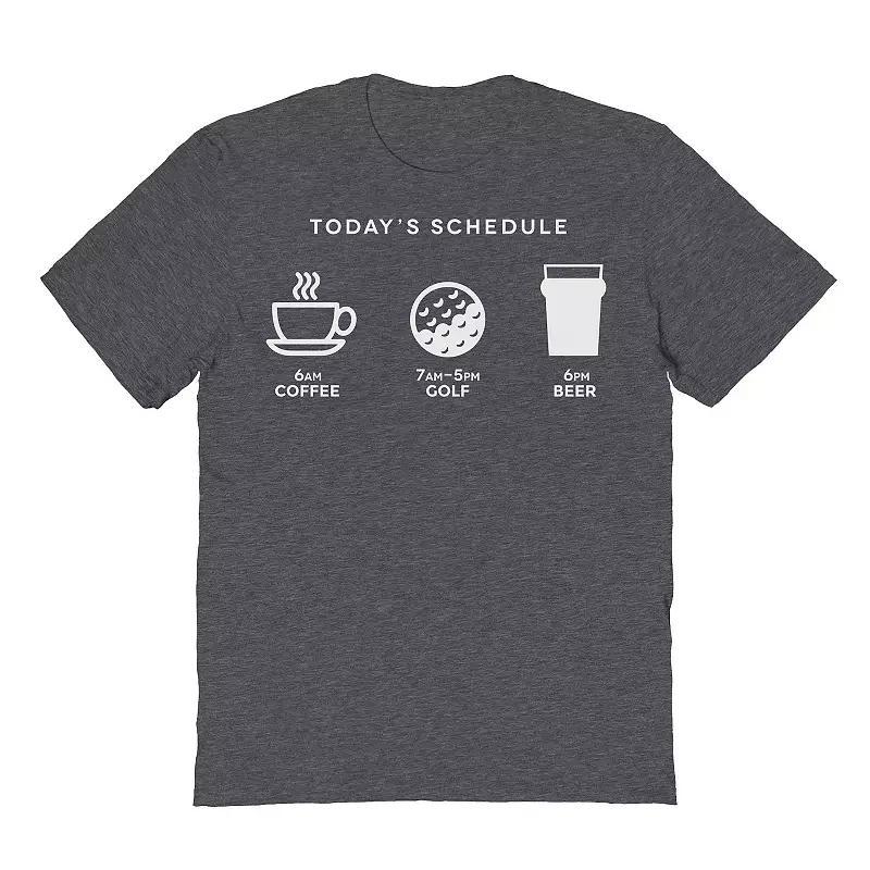 Mens Duke & Sons Golf Schedule Graphic Tee Dark Grey Product Image