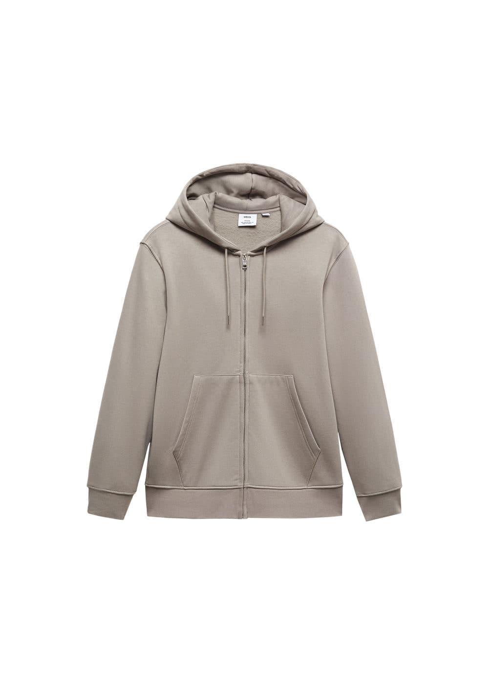 Mango Mens Cotton Zip-Up Hoodie Product Image