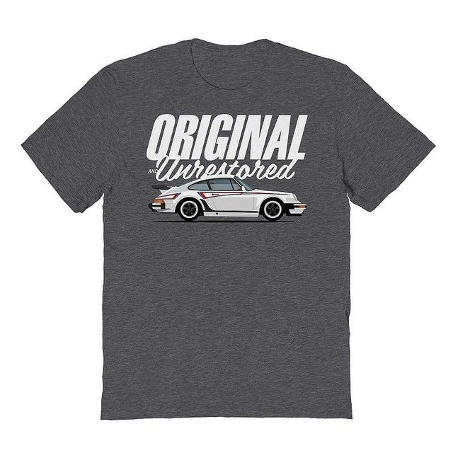 Mens Original & Unrestored Porker Car Graphic Tee Dark Grey Product Image