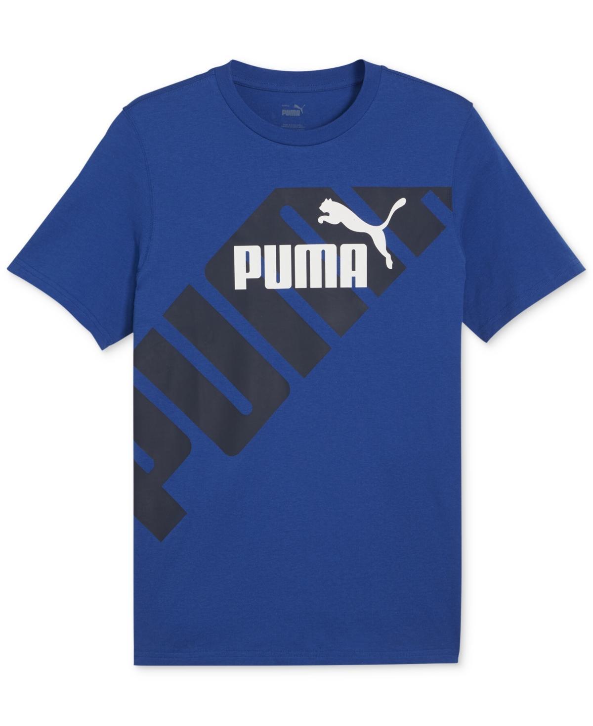 Puma Mens Power Logo Graphic Crewneck T-Shirt Product Image