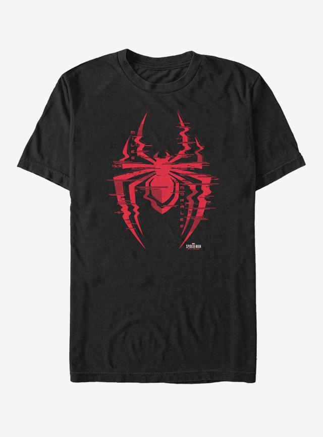 Marvel Spider-Man Glitch Logo T-Shirt Product Image