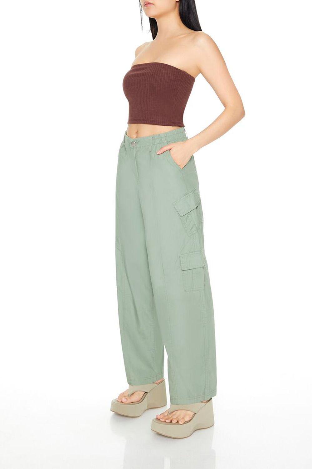 Poplin Cargo Pants | Forever 21 Product Image