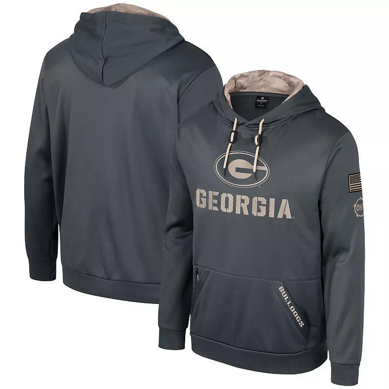 Mens Colosseum Charcoal Georgia Bulldogs OHT Military Appreciation Pullover Hoodie Product Image