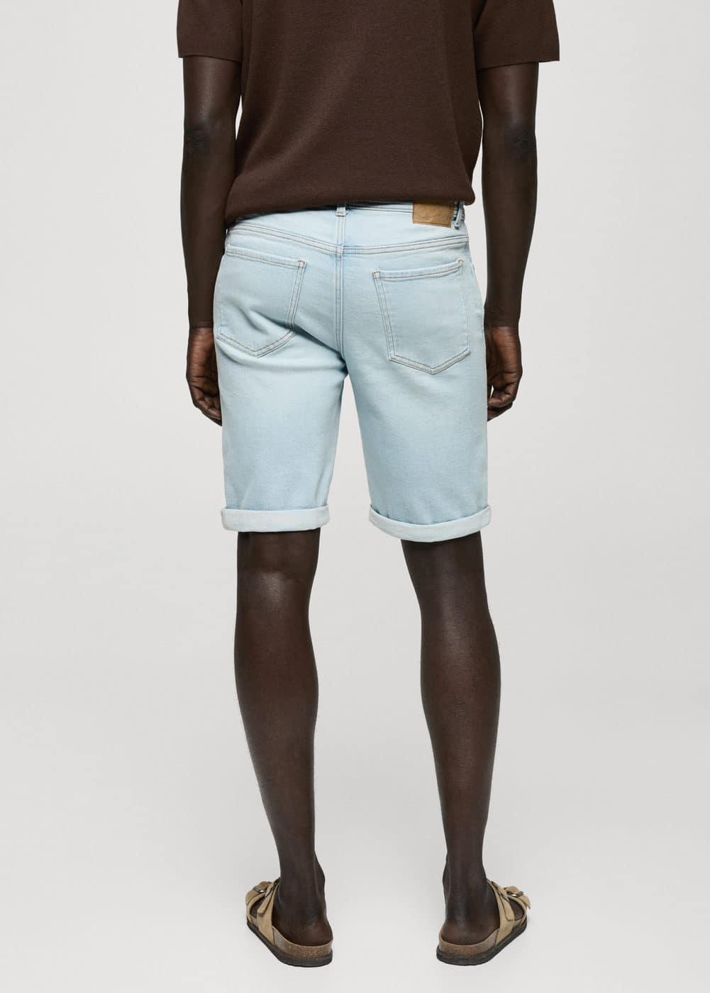 Mango Mens Denim Bermuda Shorts Product Image