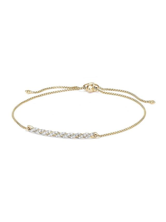 Womens Pavflex Station Bracelet with Diamonds in 18K Yellow Gold Product Image