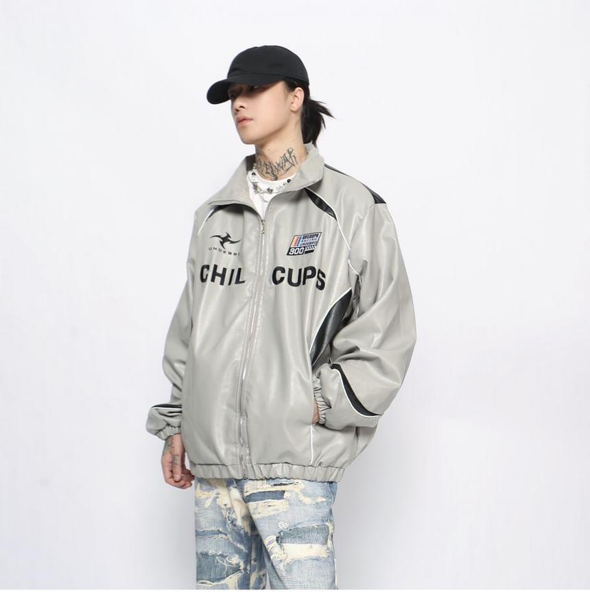 Lettering Zip Jacket Product Image