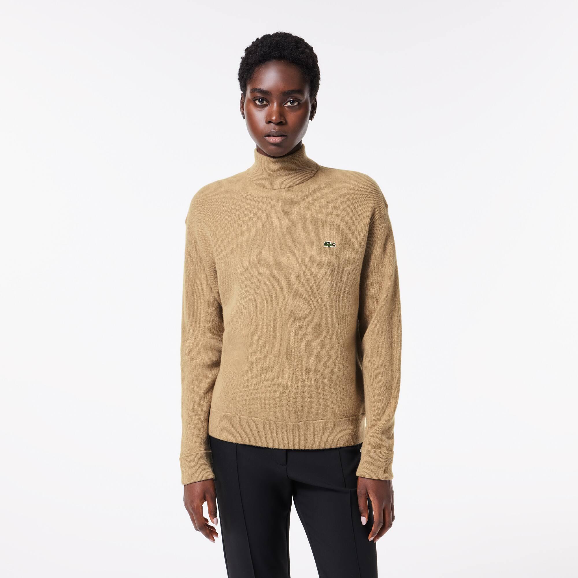 Relaxed Fit Carded Wool High Neck Sweater product image