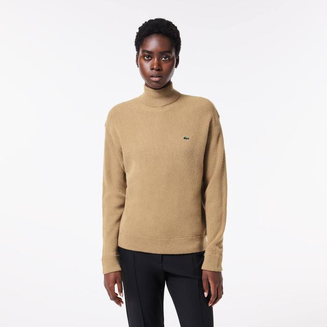 Relaxed Fit Carded Wool High Neck Sweater Product Image