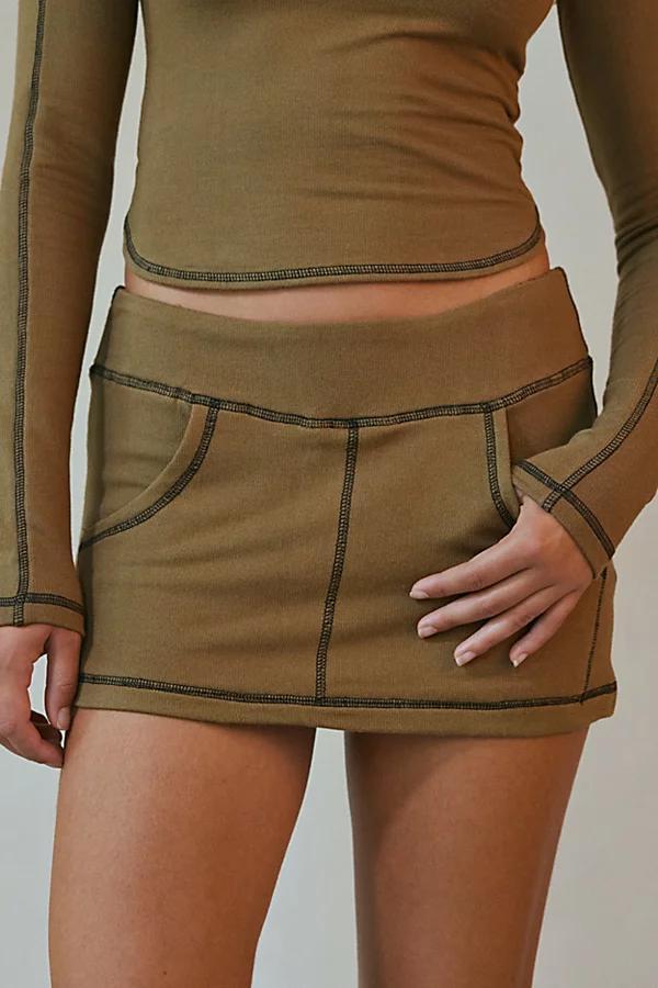 Out From Under Fast Lane Slim Micro Skort Womens at Urban Outfitters Product Image