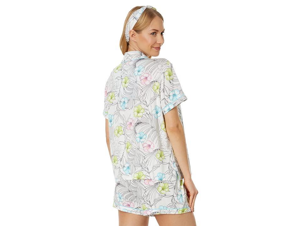 P.J. Salvage Playful Prints PJ Set (White Tropical) Women's Pajama Sets Product Image