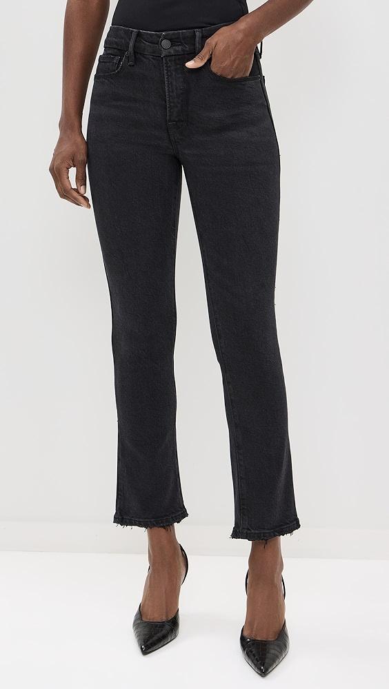 Good American Good Legs Straight Jeans with Darted Back Pockets | Shopbop Product Image