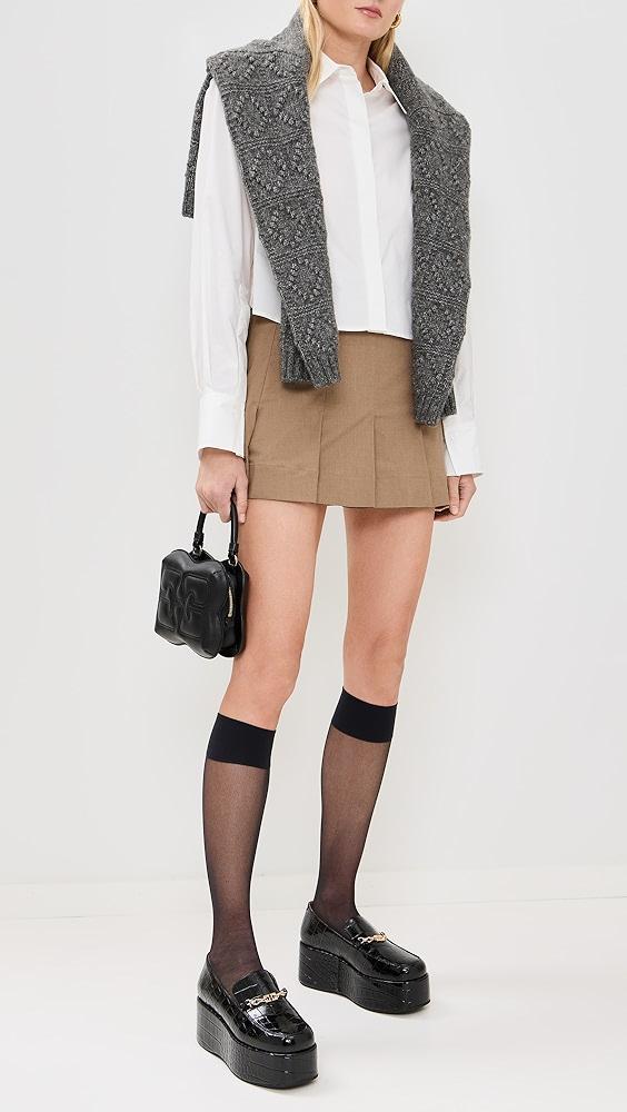 GANNI Drapey Melange Mini Skirt | Shopbop Product Image