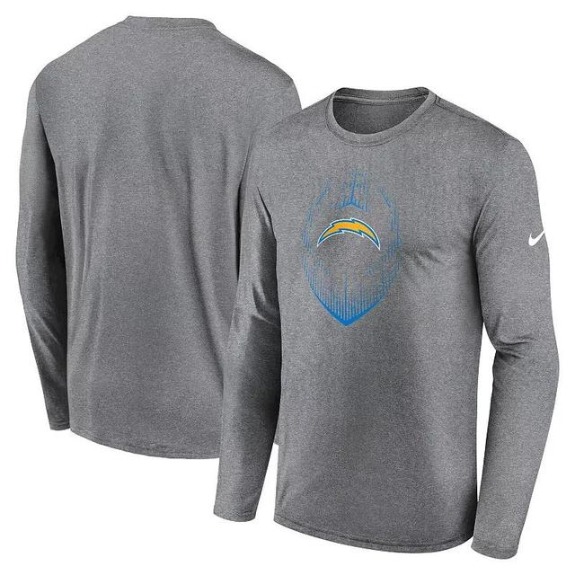 Mens Nike Heather Gray Los Angeles Chargers Legend Icon Long Sleeve T-Shirt Product Image