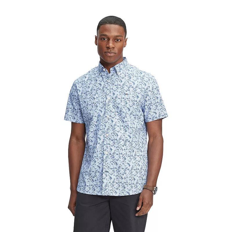 Mens Tommy Hilfiger Stretch Short Sleeve Oxford Button-Down Shirt Product Image