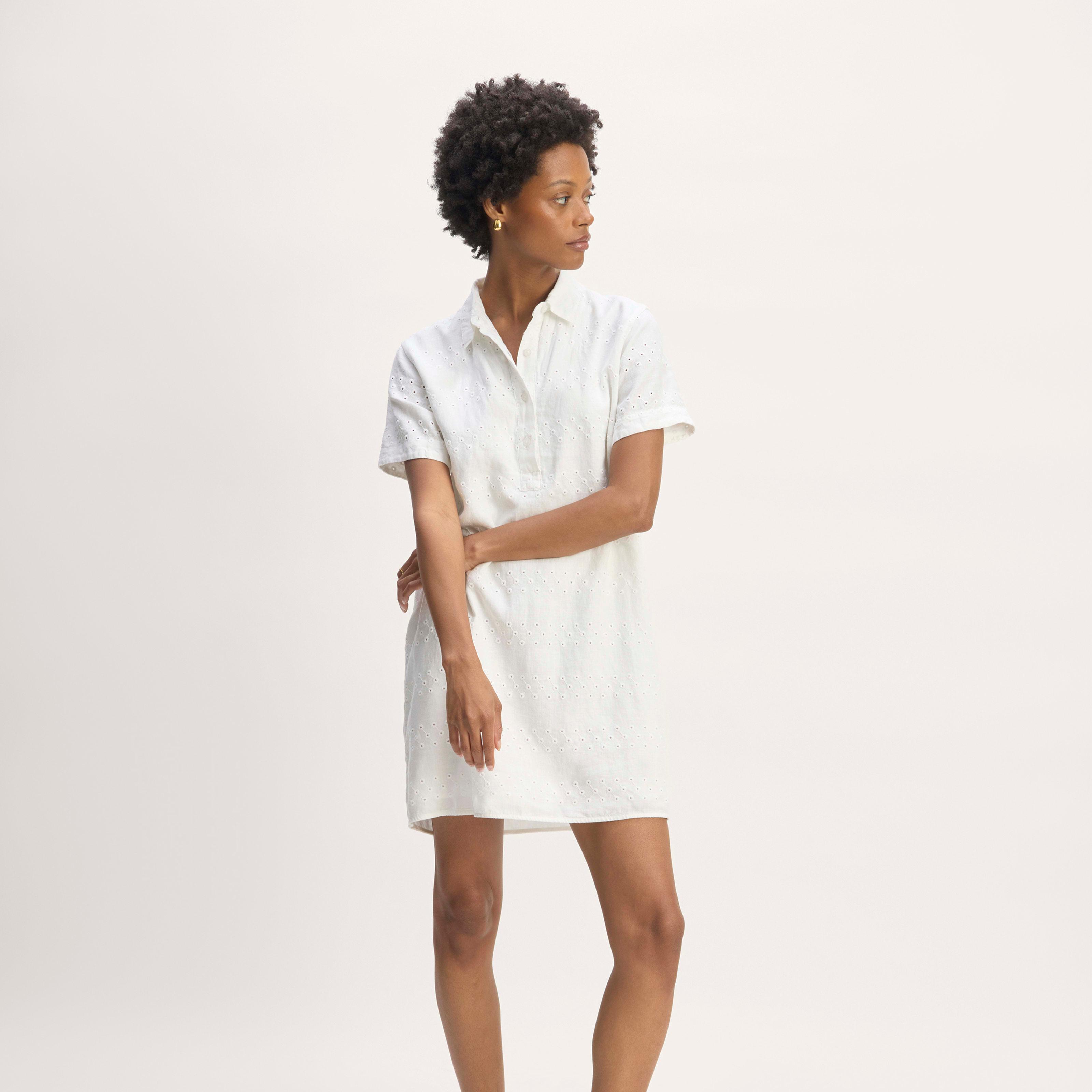 The Linen Eyelet Shirtdress Product Image