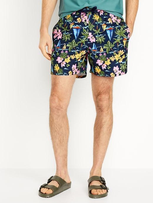 Printed Swim Trunks -- 5-inch inseam Product Image