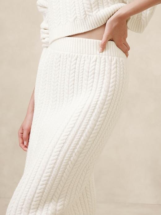 Cable Midi Sweater Skirt Product Image