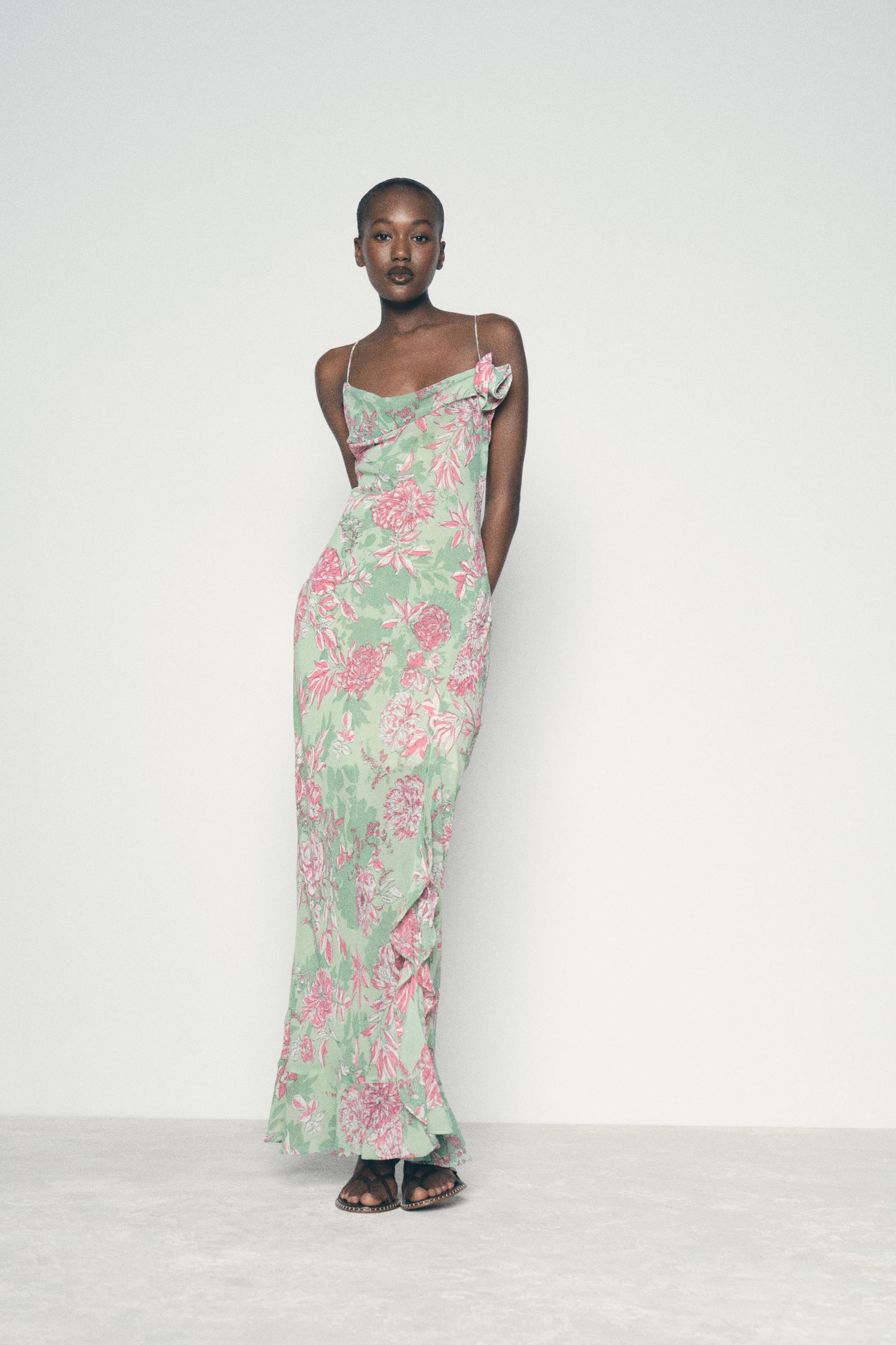 FLORAL PRINT SLIP DRESS Product Image