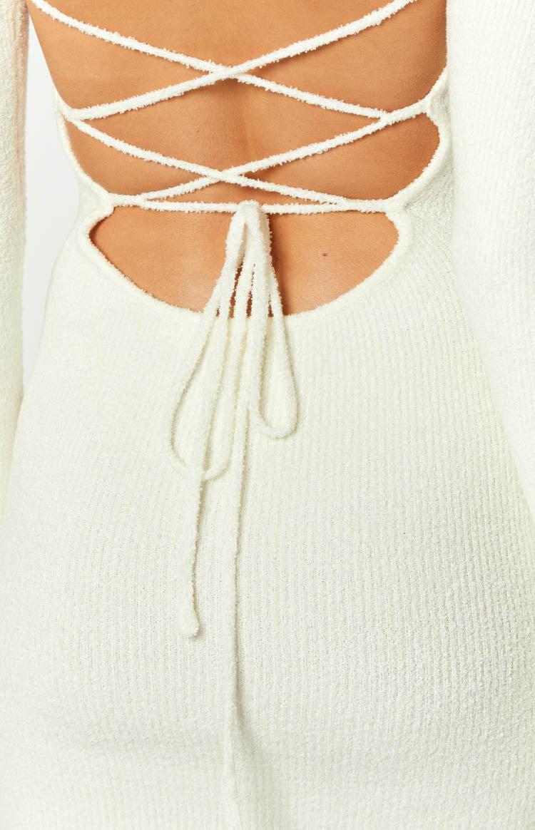 Tillie White Knit Mini Dress Product Image