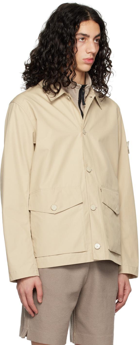 STONE ISLAND Beige Monochromatic Jacket In V0090 Beige Product Image